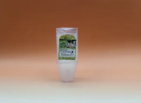 Verrines carrées évasées plastique