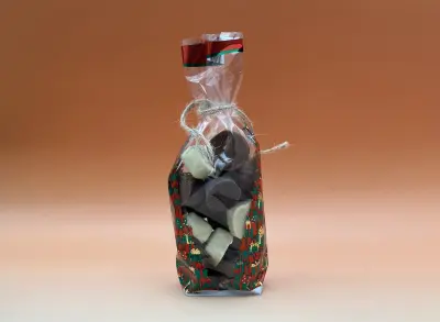 Sachets avec fond carton décor Noël