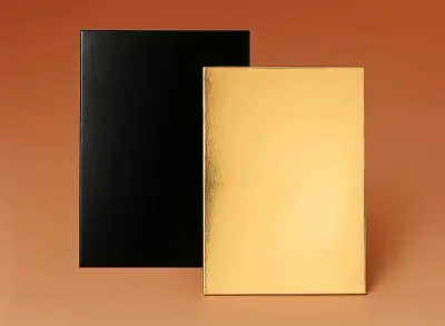 Rectangles carton or/noir