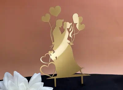 Cake topper personnalisé mariage