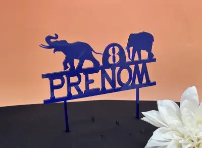 Cake topper personnalisé anniversaire