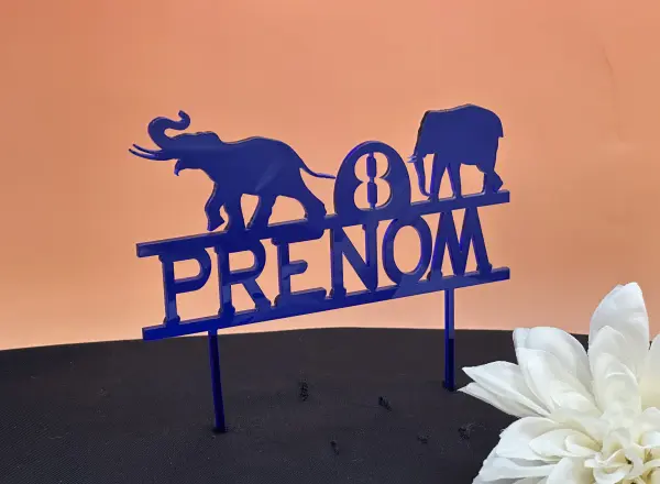 Cake topper personnalisé anniversaire