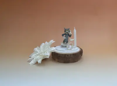 Sujet bougie Tom ou Jerry