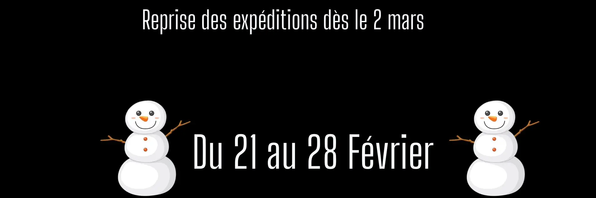 Fermeture pour congés
