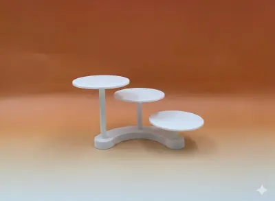 Présentoir plastique 3 étages