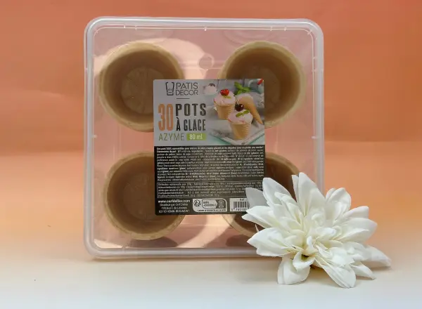 30 pots azyme pour glaces