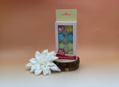 Sujet sucre fleurs assorties