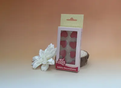 Sujet sucre coeur rouge