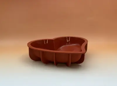 Moule coeur bombé silicone
