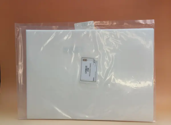 5 feuilles azyme striées pour nougat