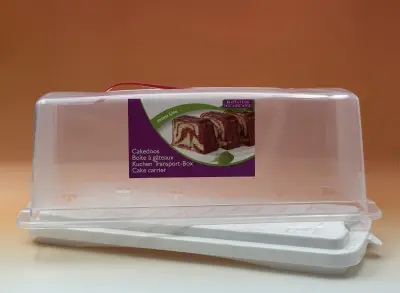 Boite à cake/buche transport plastique
