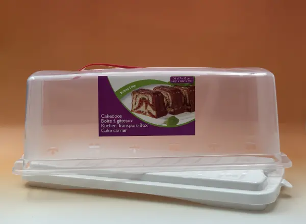 Boite à cake/buche transport plastique