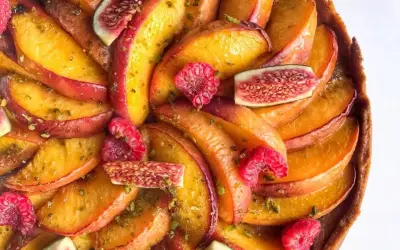 Tarte à la pêche de vigne
